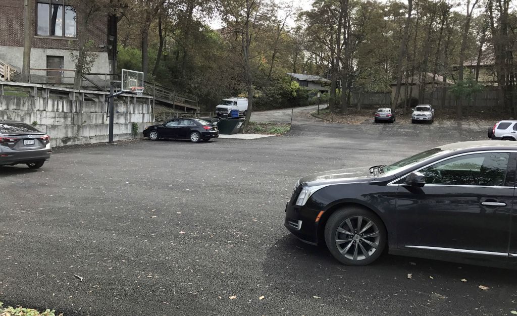 New paved parking lot